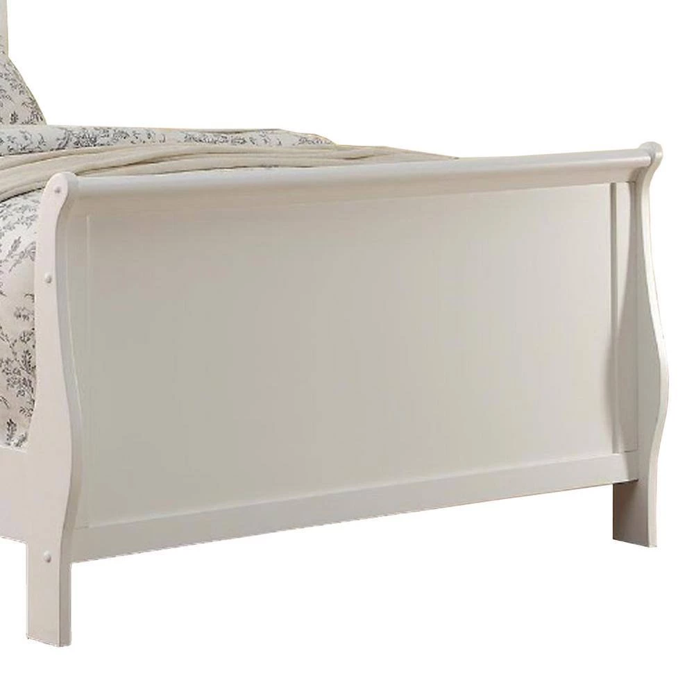 Spellbinding Clean White Wooden Twin Bed by Benjara 5 Spellbinding Clean White Wooden Twin Bed by Benjara - Image 5