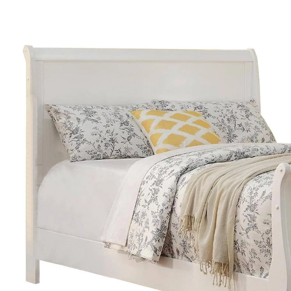 Spellbinding Clean White Wooden Twin Bed by Benjara 4 Spellbinding Clean White Wooden Twin Bed by Benjara - Image 4