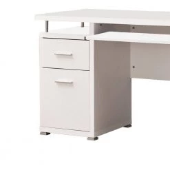55 in. Rectangular White Wooden 2-Drawer Writing Desk with Keyboard Tray by Benjara 12 55 in. Rectangular White Wooden 2-Drawer Writing Desk with Keyboard Tray by Benjara -Cheap Benjara Store white benjara writing desks bm156220 c3 1000
