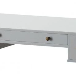 23.75 in. W White Wooden Writing Desk with 3 Drawers and Tapered Legs by Benjara -Cheap Benjara Store white benjara writing desks bm242016 4f 1000