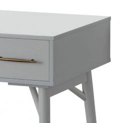 23.75 in. W White Wooden Writing Desk with 3 Drawers and Tapered Legs by Benjara -Cheap Benjara Store white benjara writing desks bm242016 c3 1000